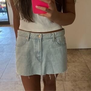 SNACKS by MOTHER Mini Jean Skirt